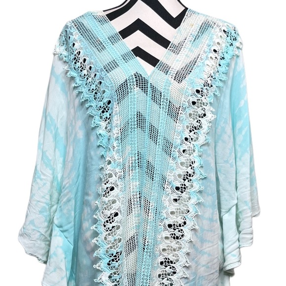 NWT Surf Gypsy Beachy Boho Sz M Embroidered Beach Cover Up Tunic - Picture 2 of 16
